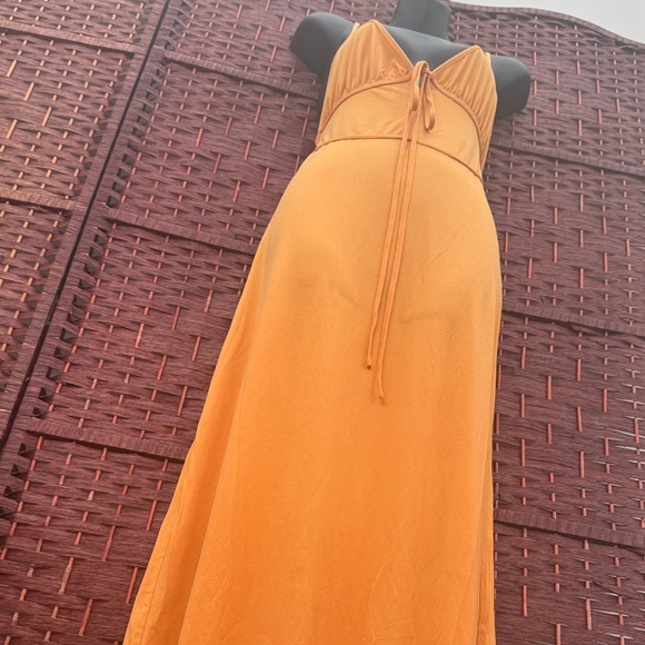 Slide Show Kiera Orange Midi Slip Dress - M (AU-10) - Picture 7 of 10